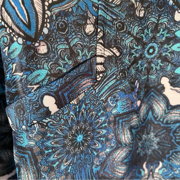 NWOT Helmut Lang 
Mandala-Print Wet effect Jacket in blue size 0 - Picture 12 of 16